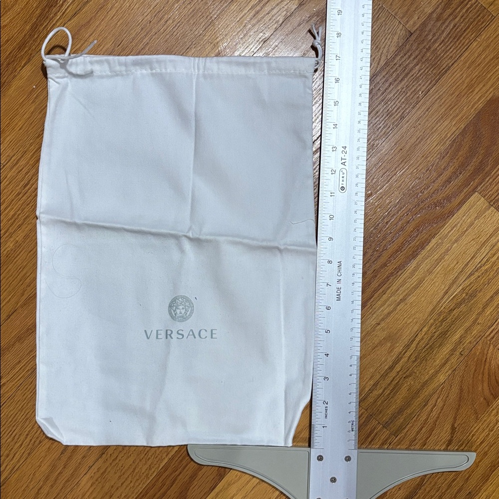 Versace Ivory Dust Bag with Logo with drawstring closing as you see .. - Picture 4 of 5